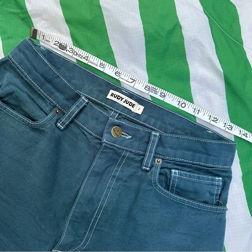 RUDY JUDE Roper canvas jeans in “Sea” size 2 - Picture 2 of 7